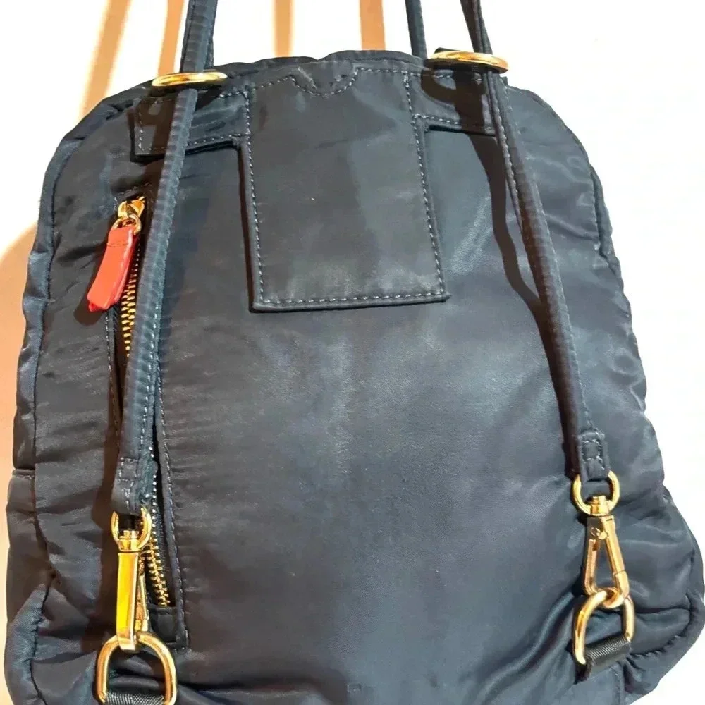 Spartina 449 navy blue nylon shoulder/backpack bag - Picture 2 of 9